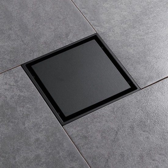 Shower Drain Square - Flat Black