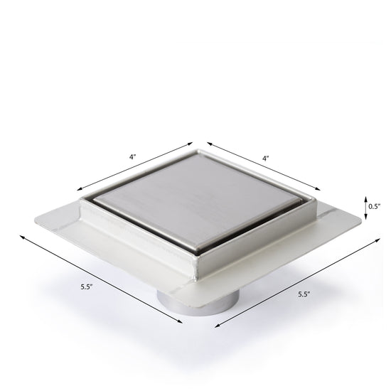 Shower Drain Square - Stainless Steel